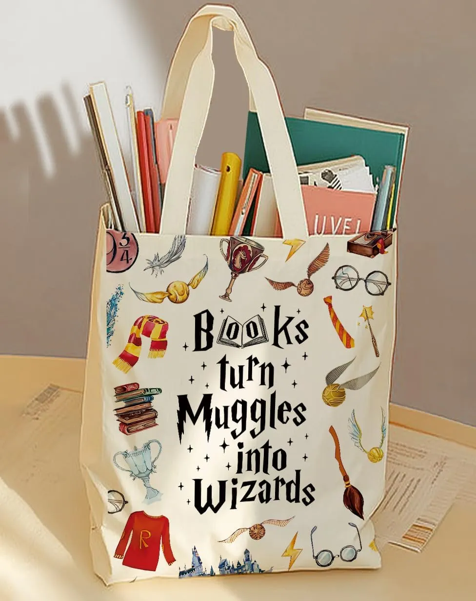 SUNFYCN The Lovers Skeleton Couple Canvas Tote Bag, Book Lovers Librarian Gifts for Women Reusable Grocery Shopping Bag