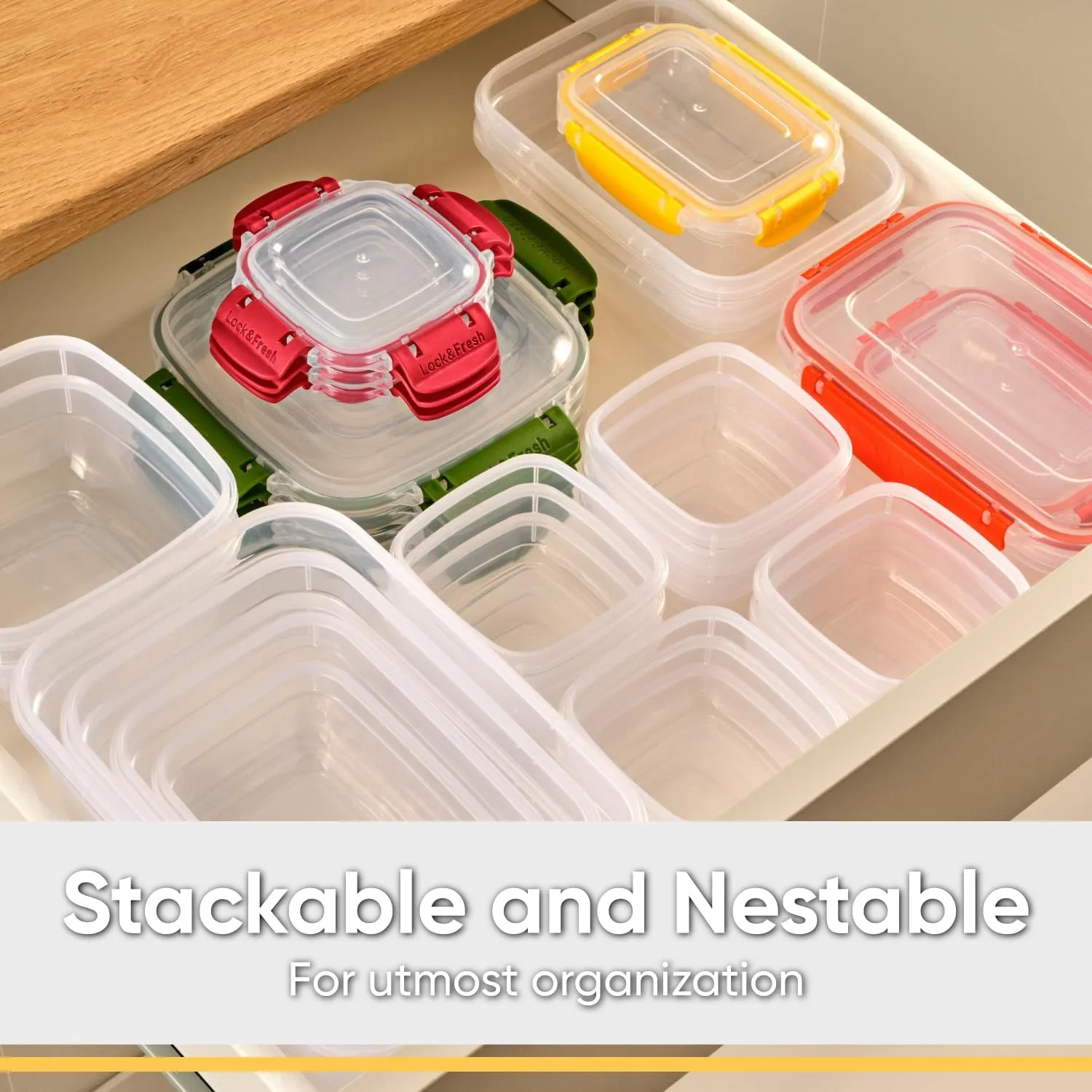 Superio Plastic Food Storage Containers with Airtight Lids, 4 Pack- 16 Oz, BPA Free, Leakproof, Stackable, Microwave, Dishwasher, Freezer Safe, Blue
