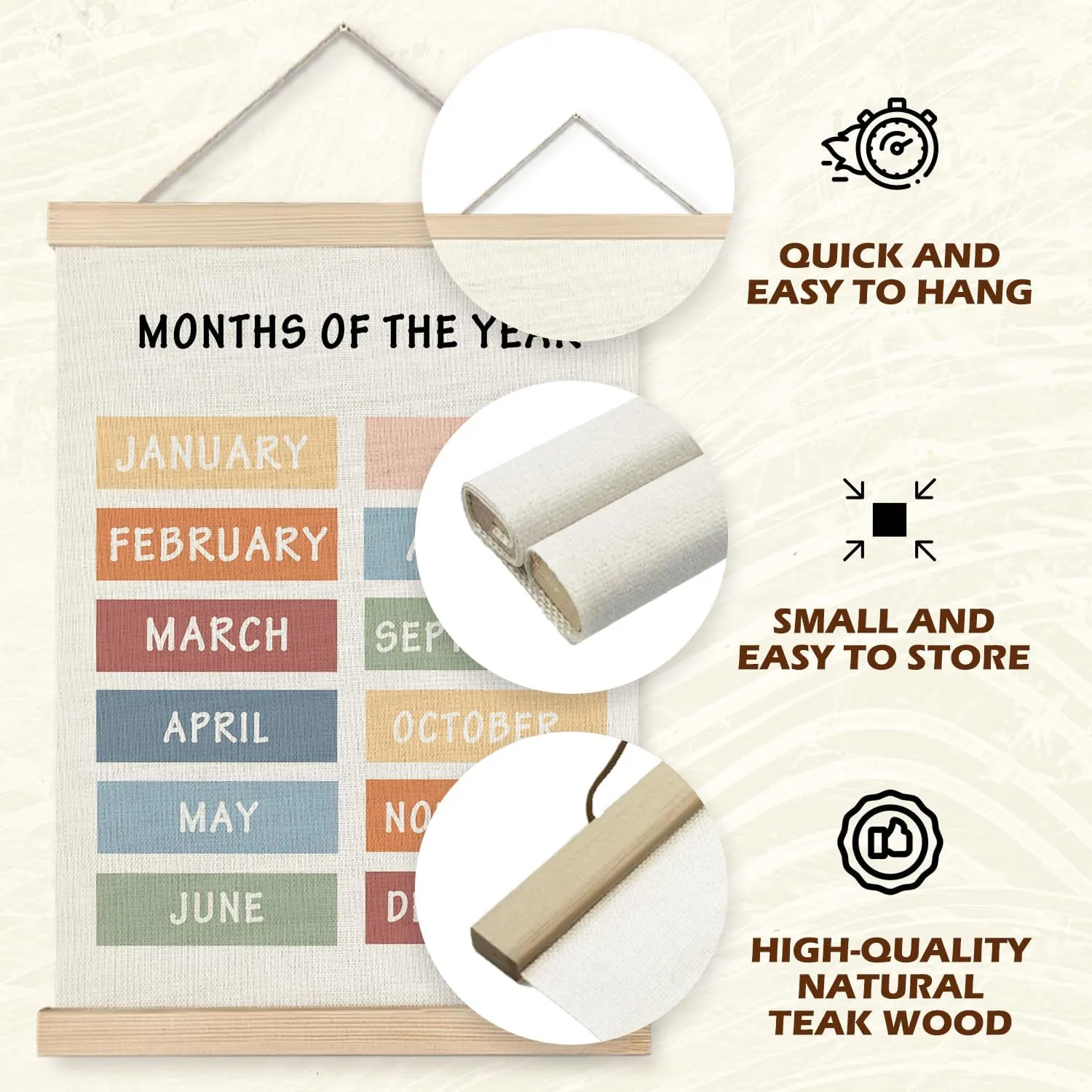 Supwhd Days of the Week Posters for Classroom, Days of the Week Learning Posters Wall Decor for Nursery Kids Room Playroom Classroom Preschool, Days of the Week Poster Hanger Frame, 16x24 Inches