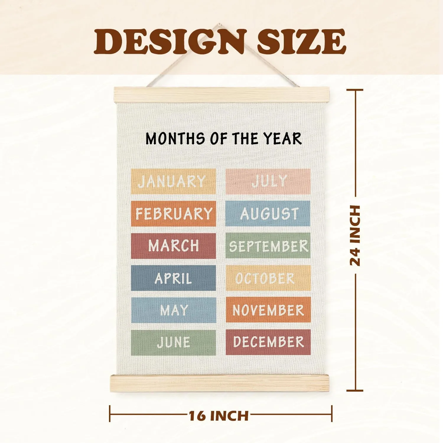 Supwhd Days of the Week Posters for Classroom, Days of the Week Learning Posters Wall Decor for Nursery Kids Room Playroom Classroom Preschool, Days of the Week Poster Hanger Frame, 16x24 Inches