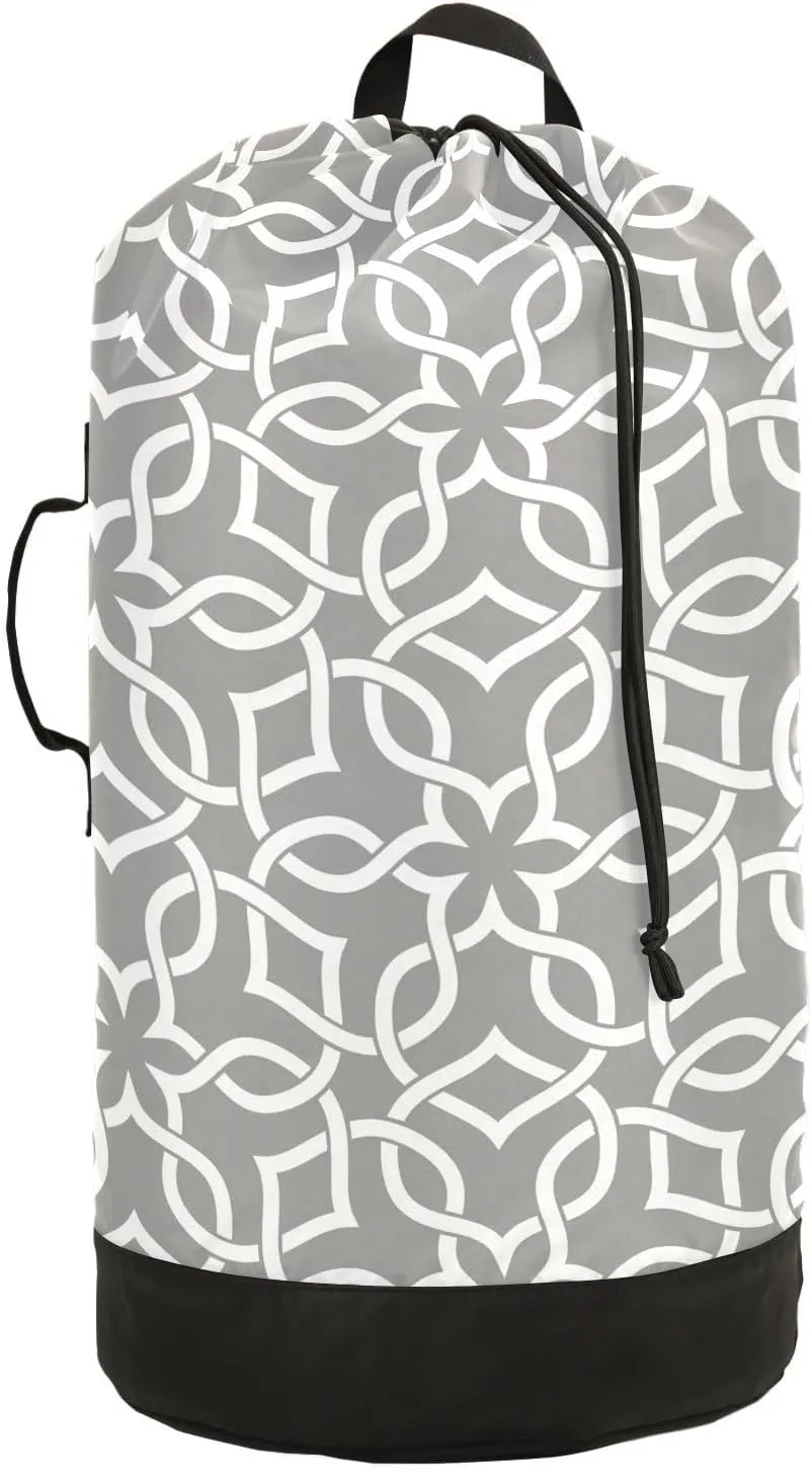 susiyo Turkish Style Abstract Pattern Laundry Bag with Shoulder Straps Large Drawstring Laundry Bag for Dorm Apartment