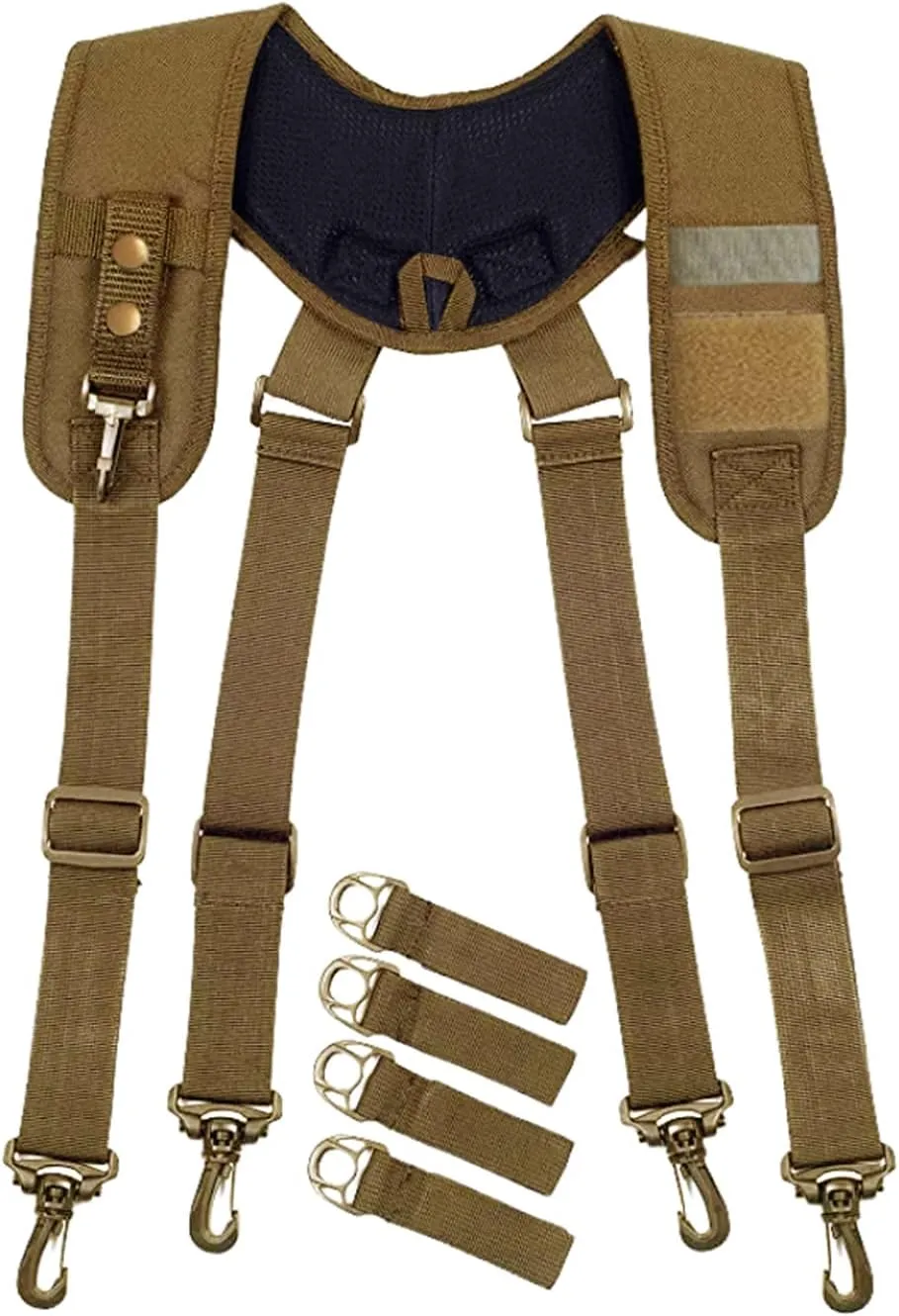 Tactical Duty Belt Harness Suspenders Padded Tool Belt Suspender Heavy Duty Work Suspenders for Men