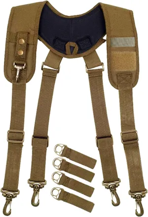 Tactical Duty Belt Harness Suspenders Padded Tool Belt Suspender Heavy Duty Work Suspenders for Men