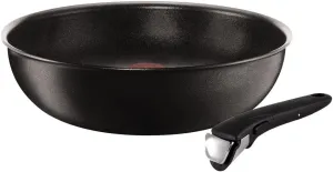Tefal Ingenio Expertise L6501903 28 cm Wok with 1 Removable Handle, Induction, Non-Stick Black, Made in France