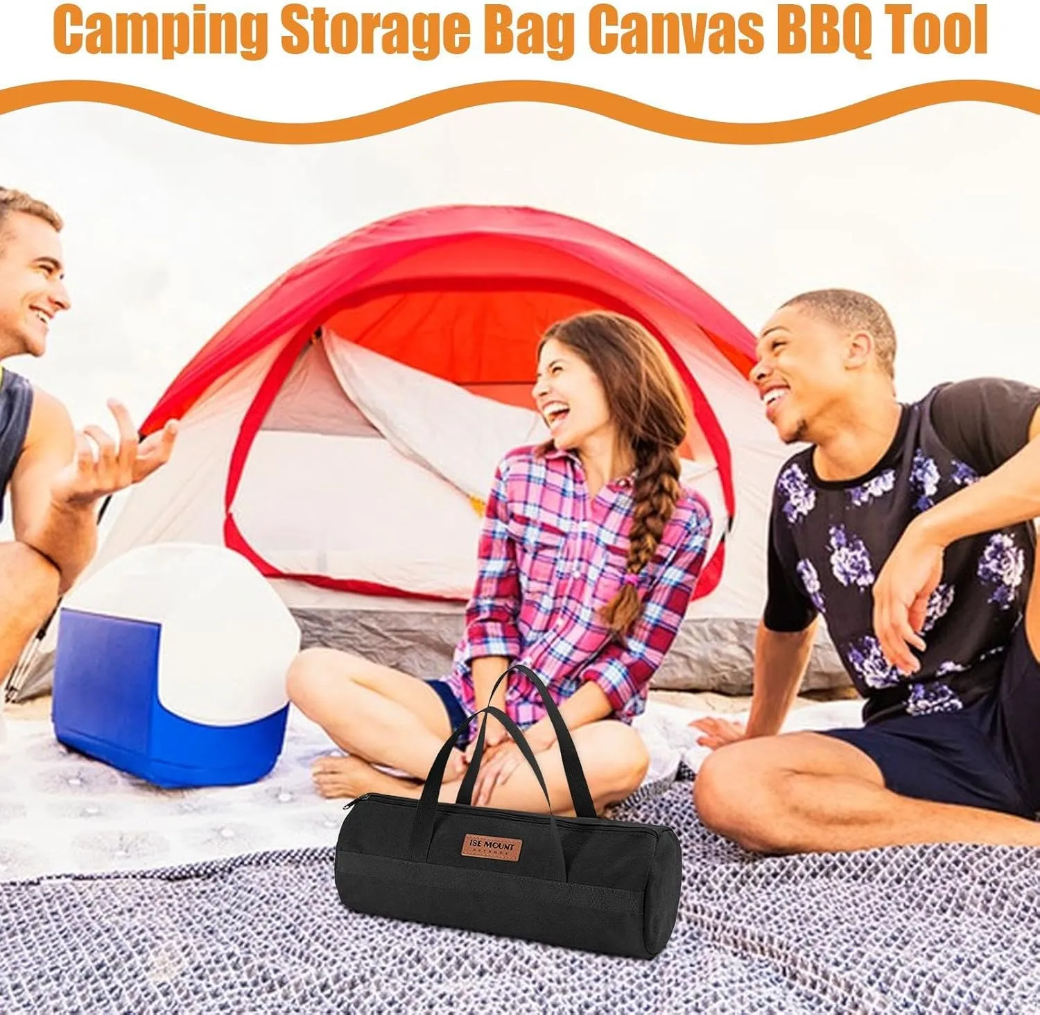 Tent Stake Bag, Tool Bag with Zipper | Portable Tent Stake Storage Bag,Lightweight Tent Accessories Organizer, Tent Bags