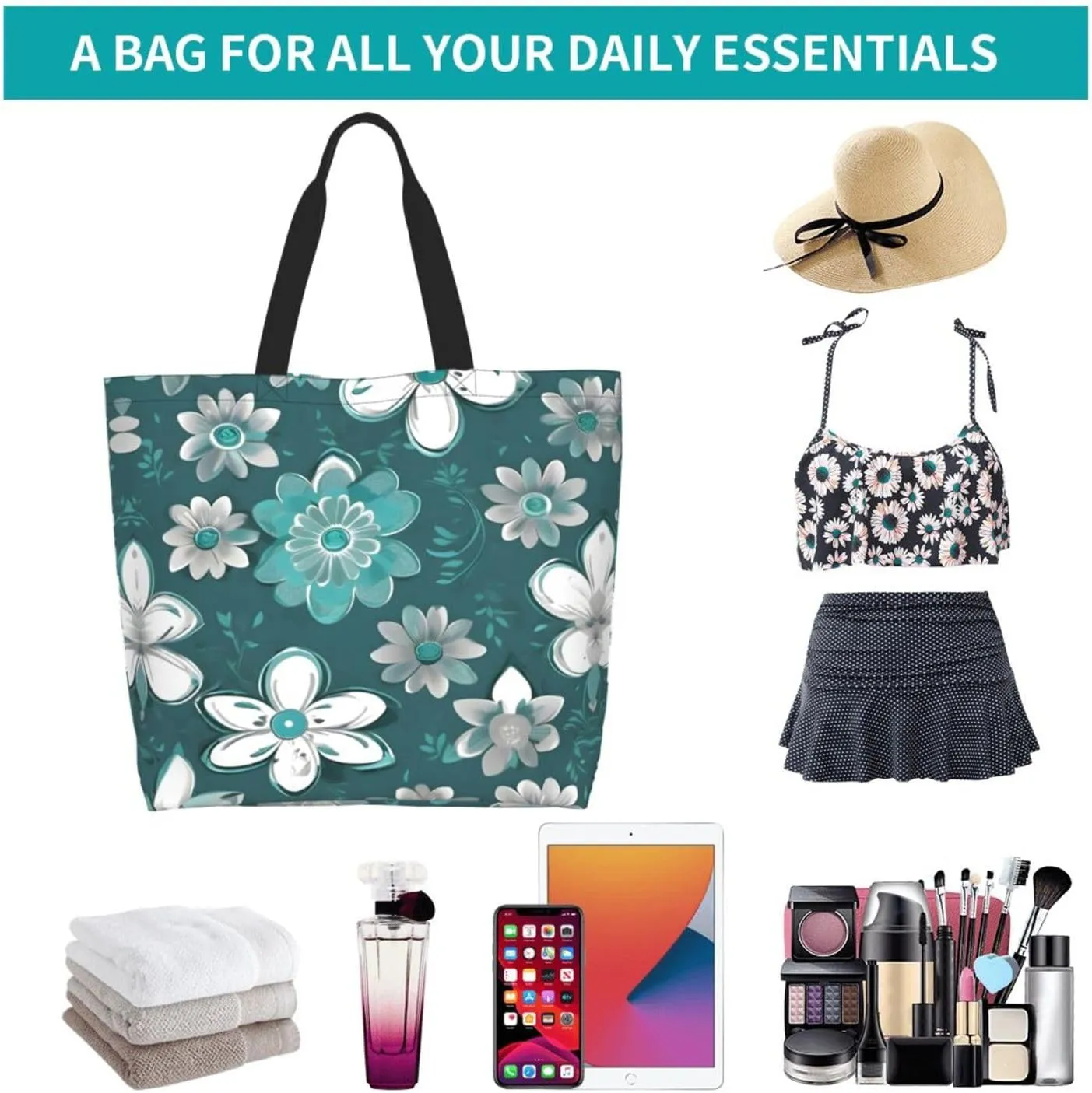 The Underwater World Tropical Fish Women Tote Bag,Casual Tote'S Handbag Big Capacity Shoulder Bag Crossbody Bag