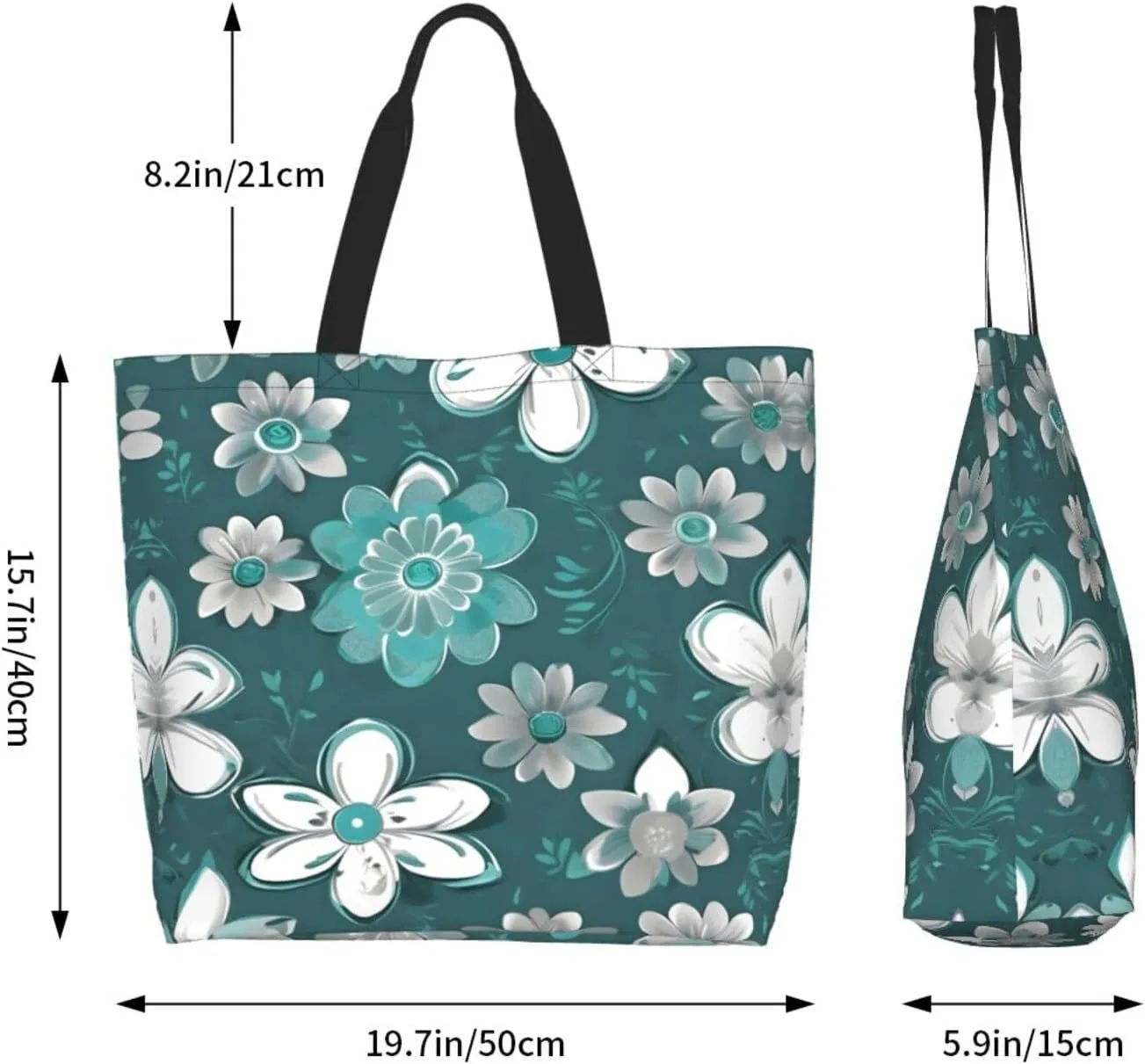 The Underwater World Tropical Fish Women Tote Bag,Casual Tote'S Handbag Big Capacity Shoulder Bag Crossbody Bag