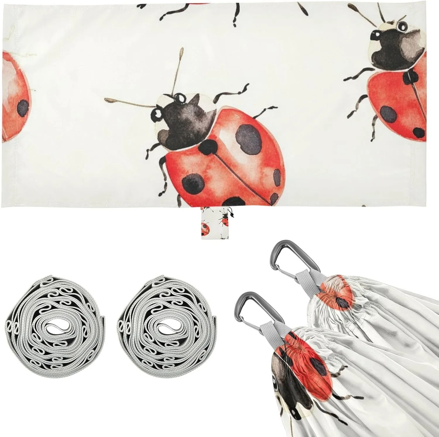 The White Insect Outdoor Hammock with Hanging Rope Portable Hammock for Camping & Hiking Essential