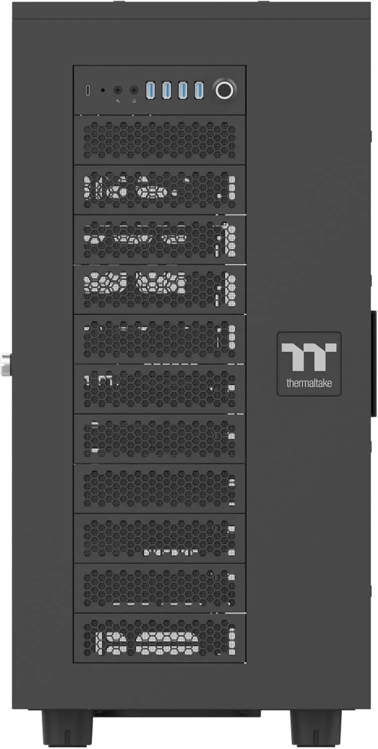 Thermaltake AX700 TG Super Tower; SSI-CEB/SSI-EEB/XL-ATX/E-ATX; 560mm Radiator Support; 360mm-630mm GPU Clearance; Support for up to 18x 3.5 or 2.5"; Supports 2X 5.25; CA-11B-00F1WN-00