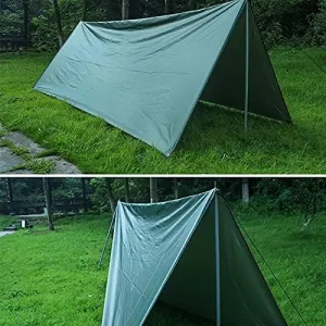 Thickening Awning Tarp Tent Shade Waterproof Sun Shelter Garden Canopy Sunshade Outdoor Camping Hammock with Pegs Ropes 3x4 3x5m(Color:E)