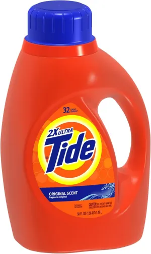 Tide Original Scent Liquid Laundry Detergent, 32 loads, 50 fl oz (Packaging May Vary)
