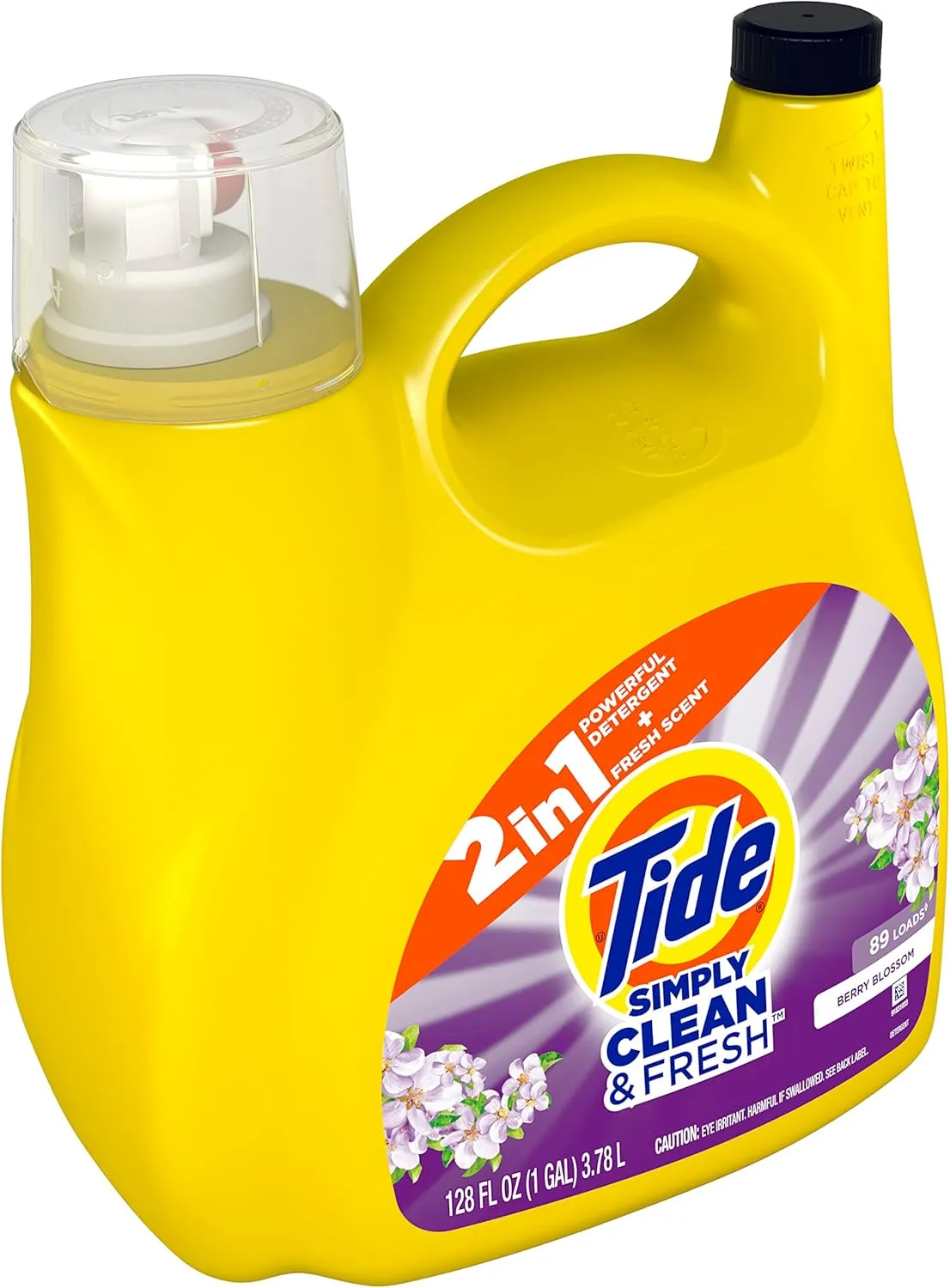 Tide Simply Liquid Laundry Detergent Berry Blossom, 89 loads(packaging may vary)
