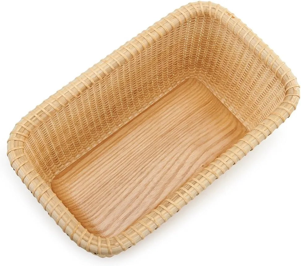 Tissue Box Cover Holder Rattan Tissue Box, Box Covers Rectangular, Perfect Combination of Rattan and Wood，Decorative Organizer for Tabletop, Bathroom, Car, Office | Natural