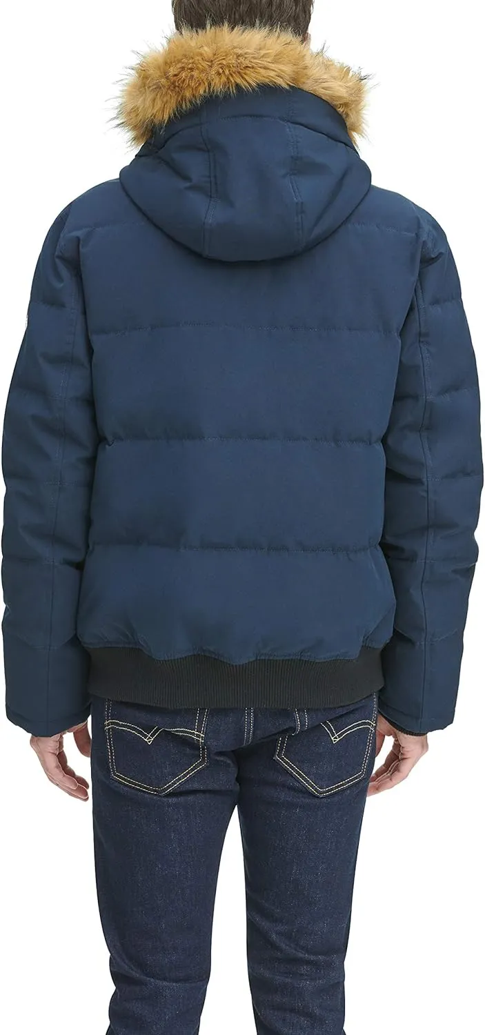 Tommy Hilfiger Men's Arctic Cloth Quilted Snorkel Bomber Jacket (Standard and Big & Tall)