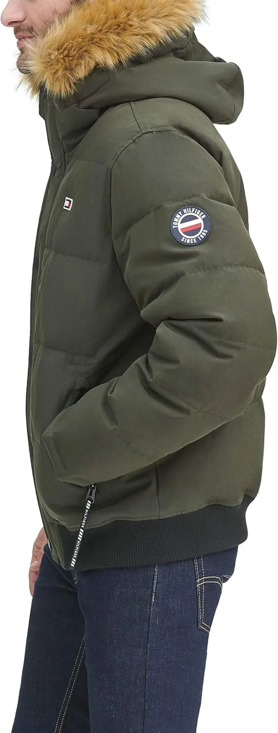 Tommy Hilfiger Men's Arctic Cloth Quilted Snorkel Bomber Jacket (Standard and Big & Tall)