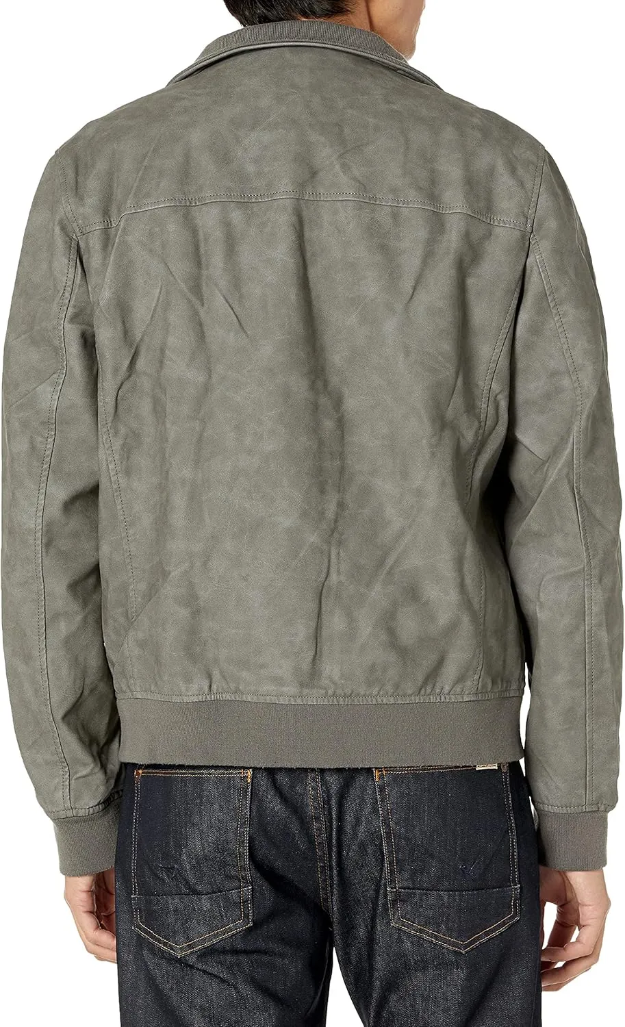 Tommy Hilfiger Men's Faux Leather Bomber Jacket