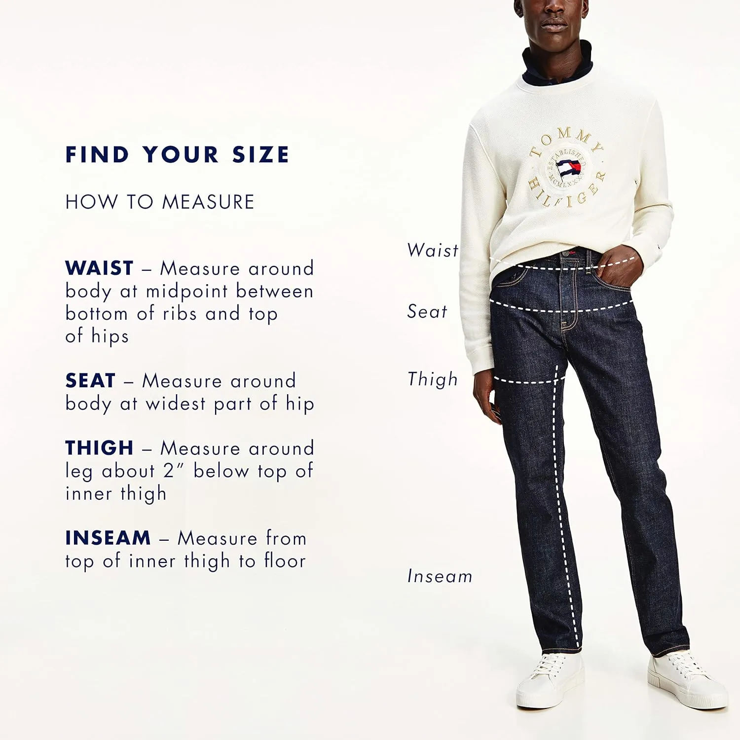 Tommy Hilfiger Men's Straight Fit Stretch Jeans