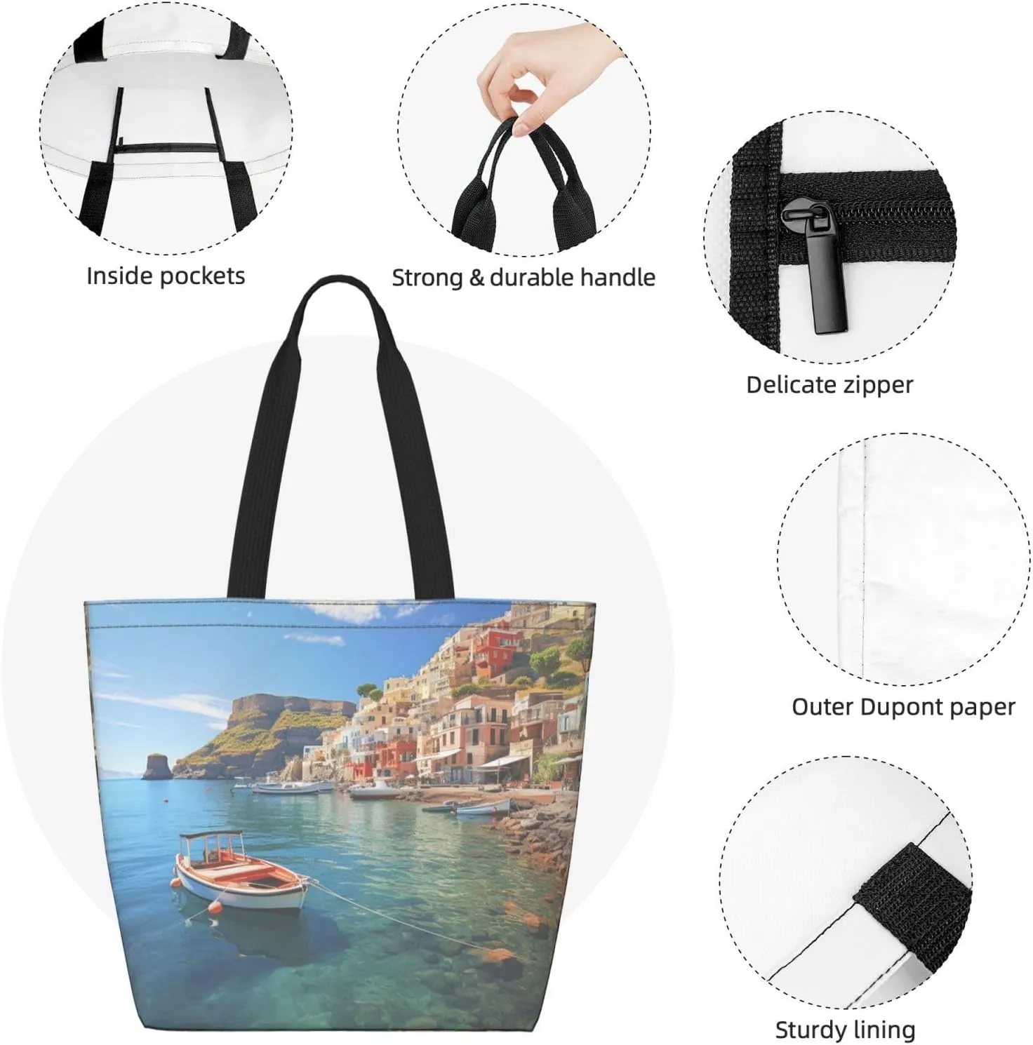 Tote Bag for Women Grocery Bag Reusable Shopping Bag Starry sky butterfly Handbag Foldable Shoulder Bag