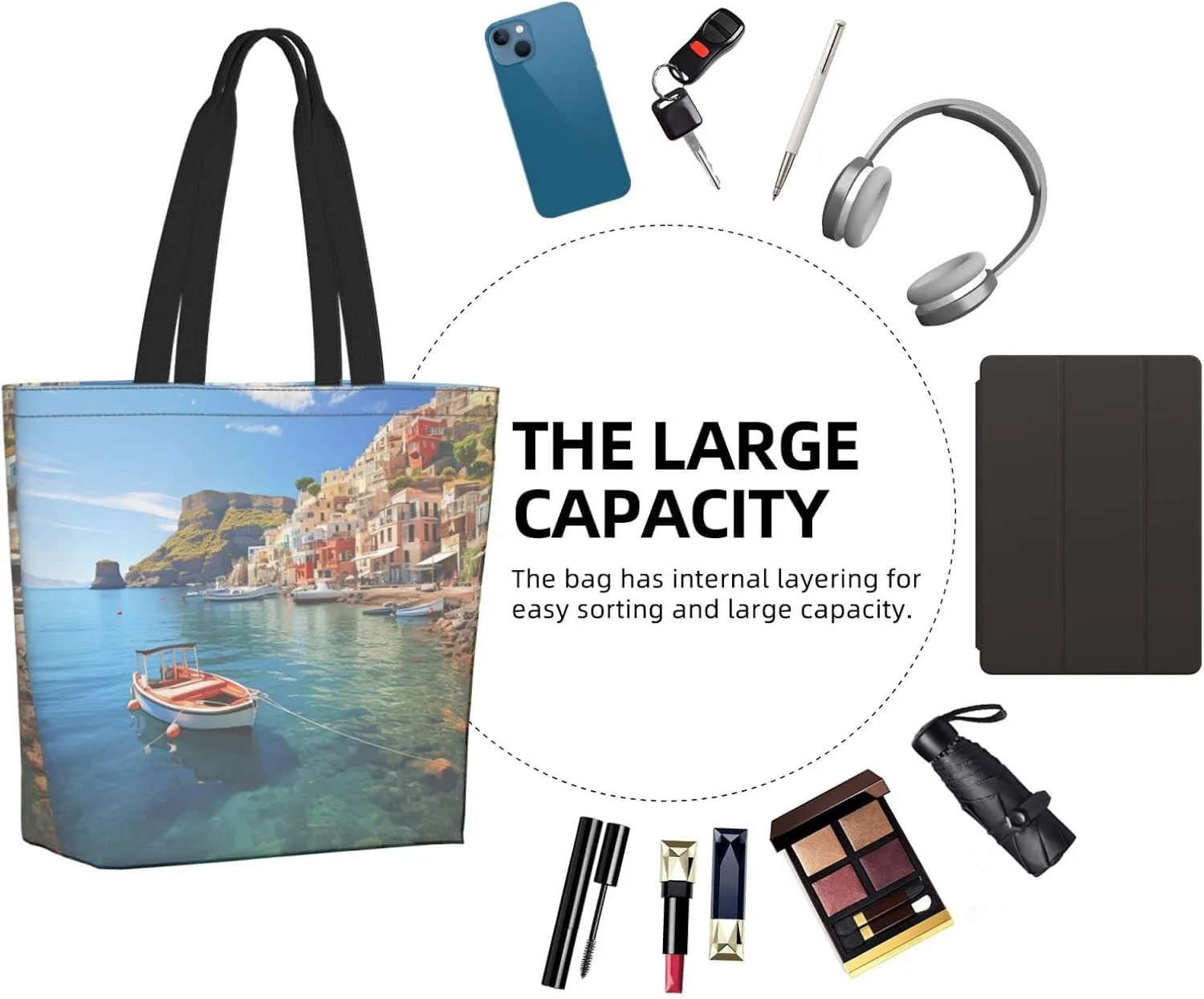 Tote Bag for Women Grocery Bag Reusable Shopping Bag Starry sky butterfly Handbag Foldable Shoulder Bag