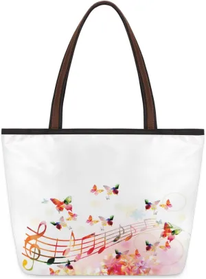 Tote Bag for Women with Zipper Large Capacity Top Handle Casual Shoulder Bag Handbag Reusable Shopping