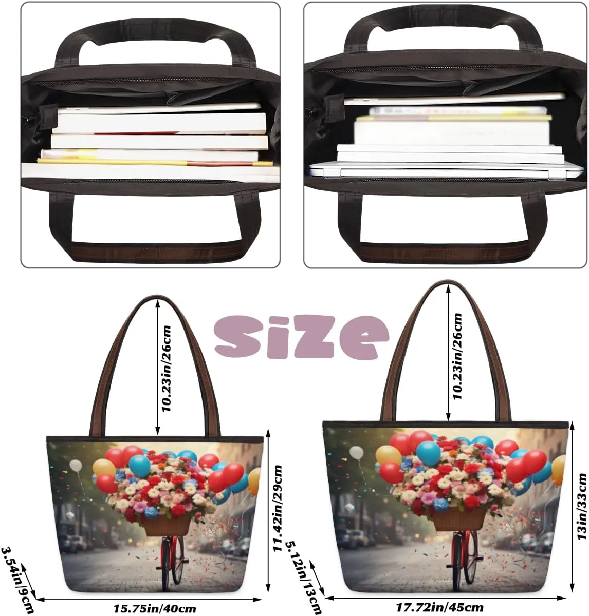 Tote Bag for Women with Zipper Large Capacity Top Handle Casual Shoulder Bag Handbag Reusable Shopping
