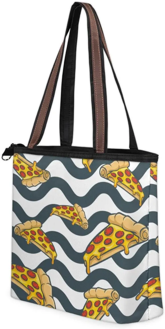 Tote Bag for Women with Zipper Large Capacity Top Handle Casual Shoulder Bag Handbag Reusable Shopping