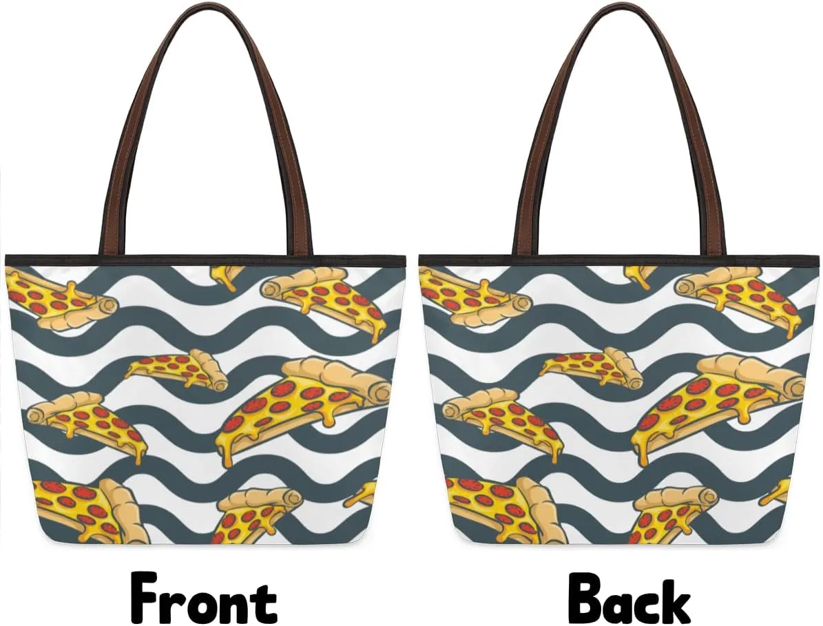 Tote Bag for Women with Zipper Large Capacity Top Handle Casual Shoulder Bag Handbag Reusable Shopping