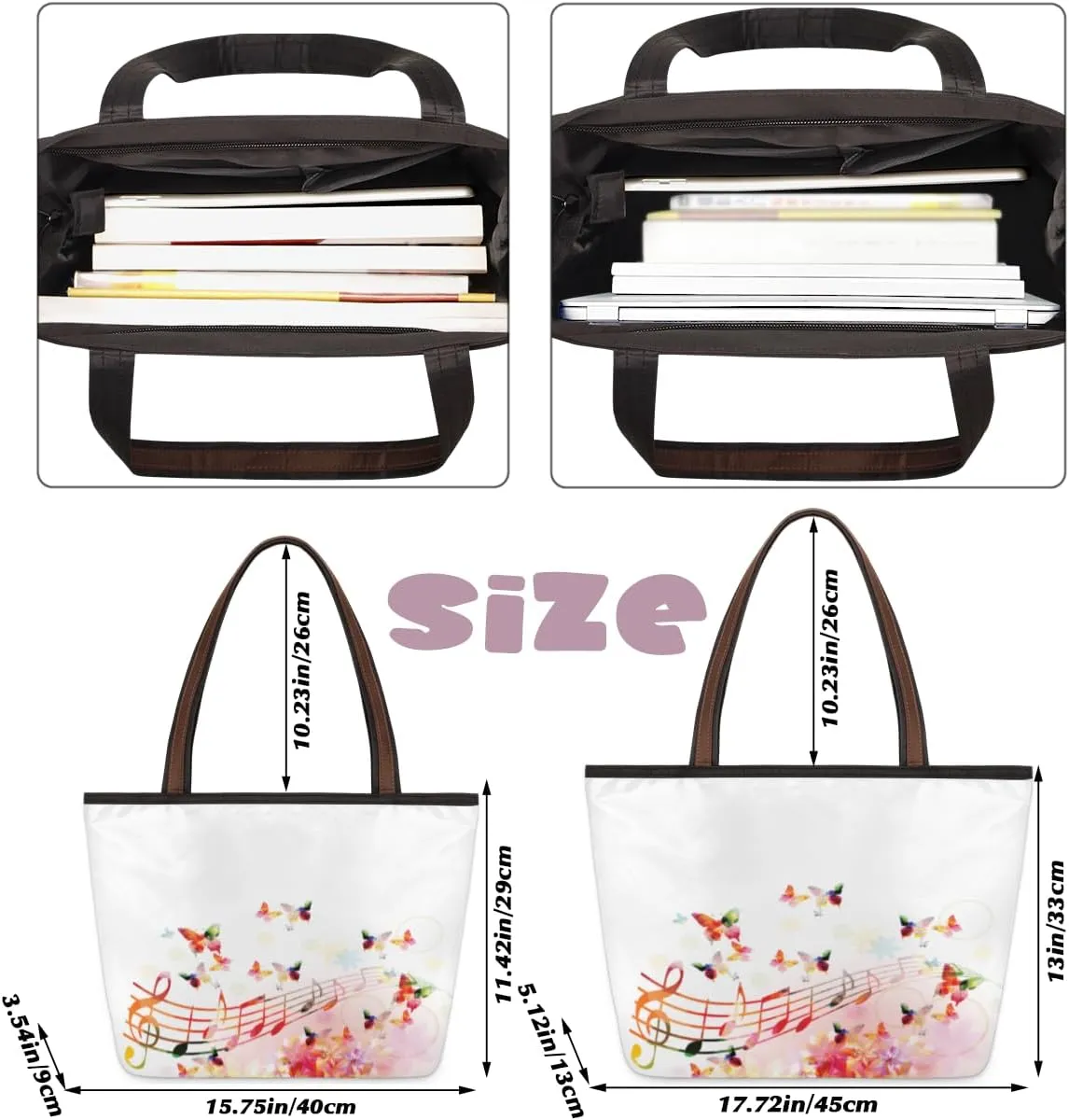 Tote Bag for Women with Zipper Large Capacity Top Handle Casual Shoulder Bag Handbag Reusable Shopping