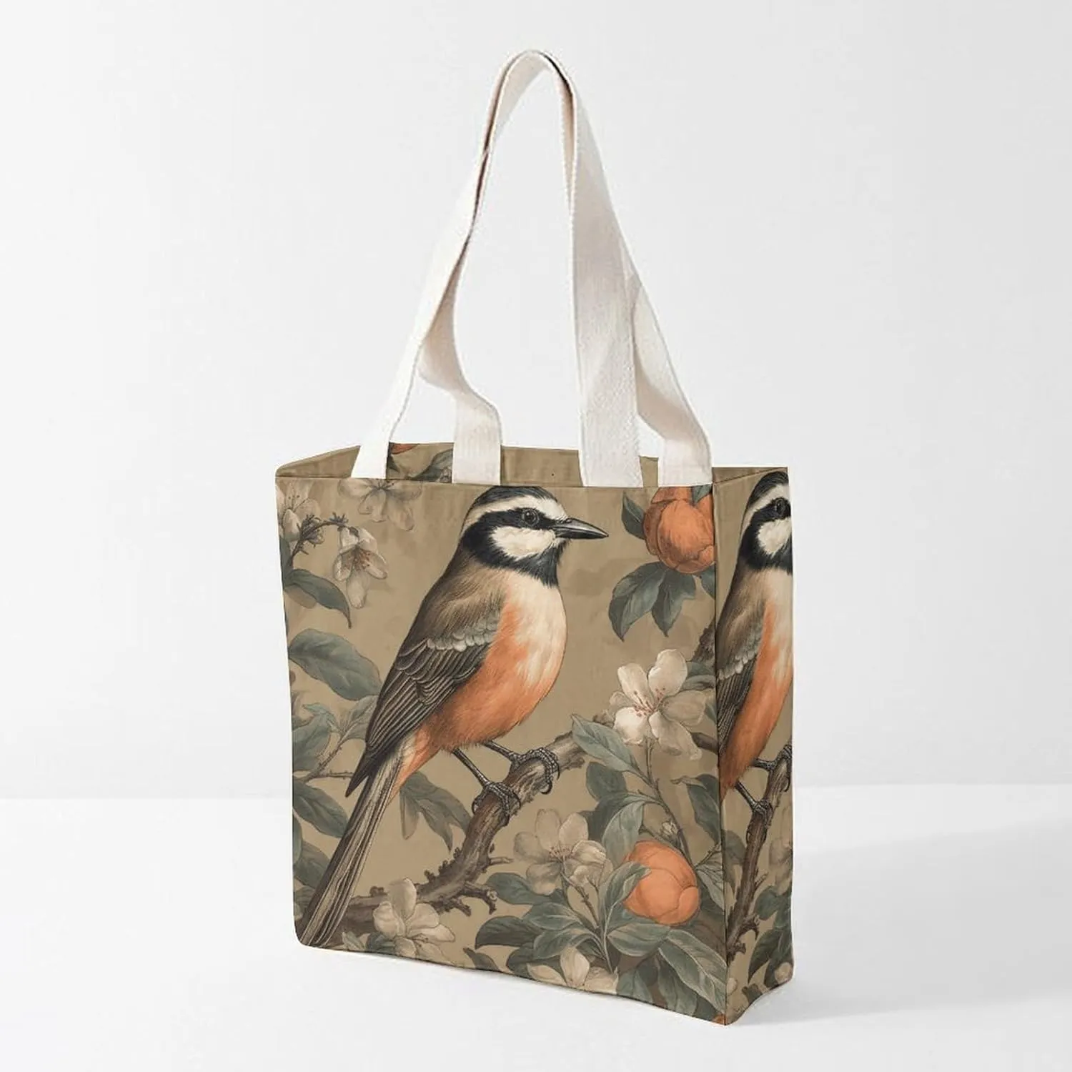 Tote Bag Laptop Handbag On Flowering Tree Grocery Bag Canvas Shoulder Bag Crossbody Bag for Travel