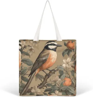 Tote Bag Laptop Handbag On Flowering Tree Grocery Bag Canvas Shoulder Bag Crossbody Bag for Travel