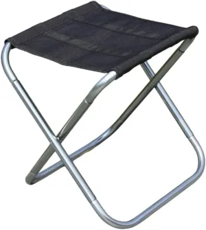 Toyvian Lightweight Portable Folding Stool for Outdoor Activities Collapsible Camping Chair for Fishing BBQ and Beach Durable Black Silver