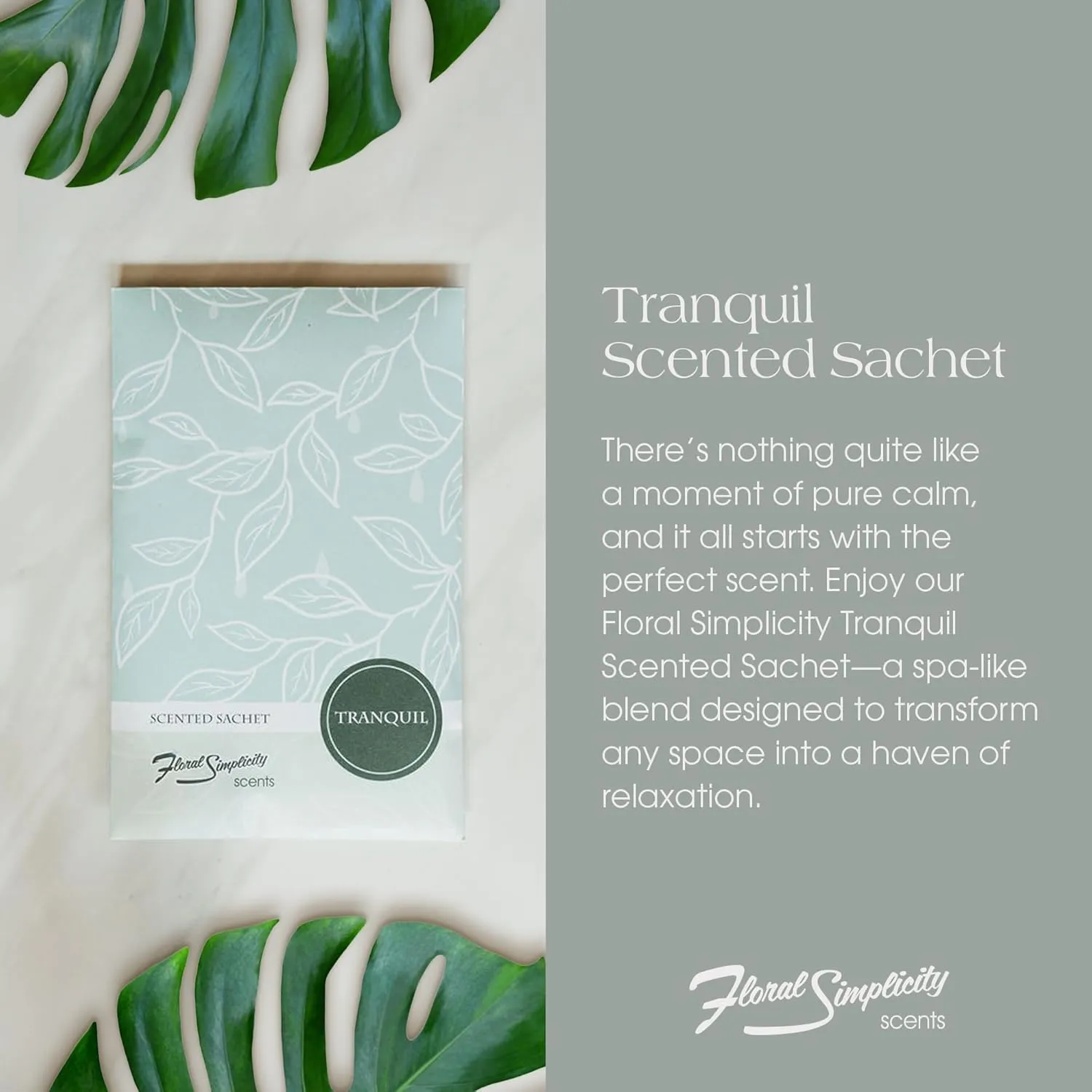 Tranquil Scented Sachets Pack of 6, Everyday - Long-Lasting Scented Bags, Home Fragrance, Air Freshener & Deodorizer for Closet, Room, Drawer, or Cars, Made in USA