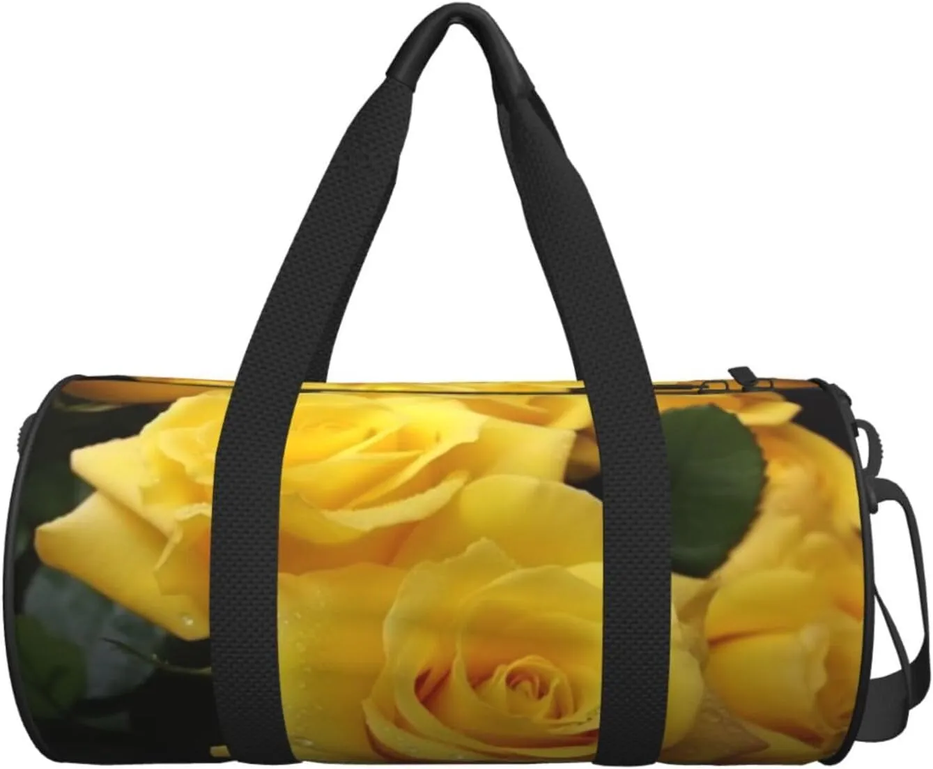 Travel Bag For Women,Yellow Roses Print Personal Item Duffle Bags,Weekend Travel Duffel Tote Bag,Travel Sport Gym Bag For Men,Airplane Travel Essentials For Flying