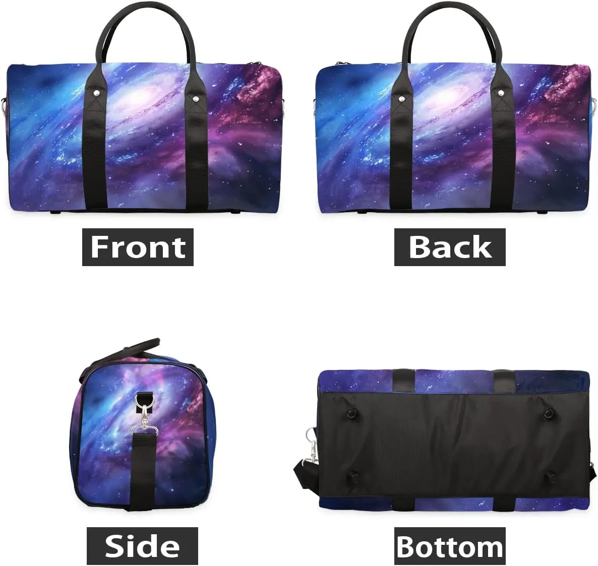 Travel Duffel Bag, Universe Galaxy Nebulae Sports Tote Gym Bag Foldable Western Aztec Weekender Bag Carry on Luggage Handle Bag Overnight Shoulder Bag for Women Men,A-1031