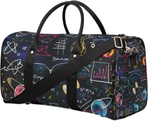 Travel Duffle Bag Abstract Colorful Education Sports Gym Bag for Women Men Gym Bag Weekender Overnight Bags Waterproof Carry On Tote Bag Workout Bag Dance Swimming Yoga Hospital Maternity Bag