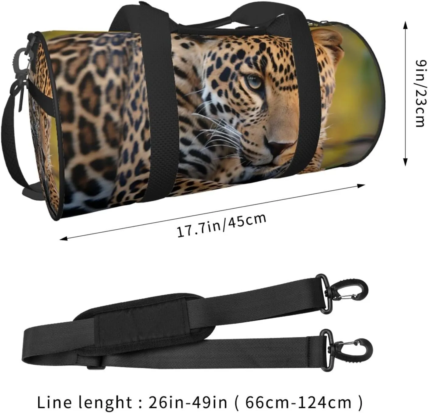 Travel Duffle Bag Weekender Bags for Men Women with Shoe Compartment Large Capacity Weekender Overnight Bag African Leopard Carry On Tote Bags Sport Gym Bag for Travel Yoga