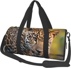 Travel Duffle Bag Weekender Bags for Men Women with Shoe Compartment Large Capacity Weekender Overnight Bag African Leopard Carry On Tote Bags Sport Gym Bag for Travel Yoga