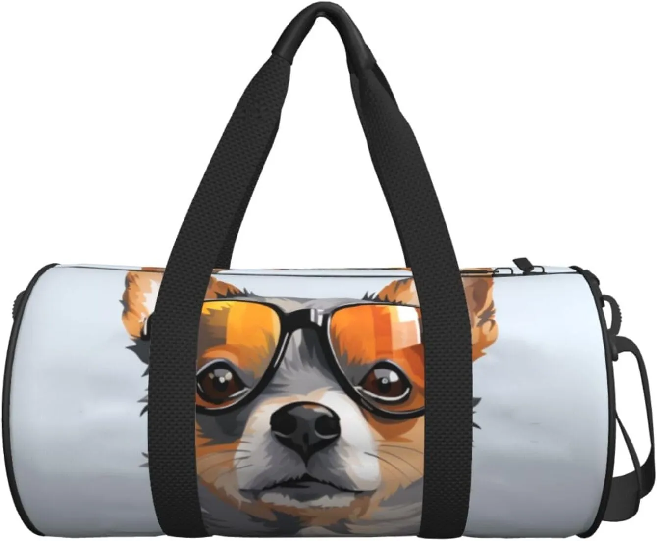 Travel Duffle Bag Weekender Bags For Men Women With Shoe Compartment Large Capacity Weekender Overnight Bag Chihuahua Dog Glasses Carry On Tote Bags Sport Gym Bag For Travel Yoga