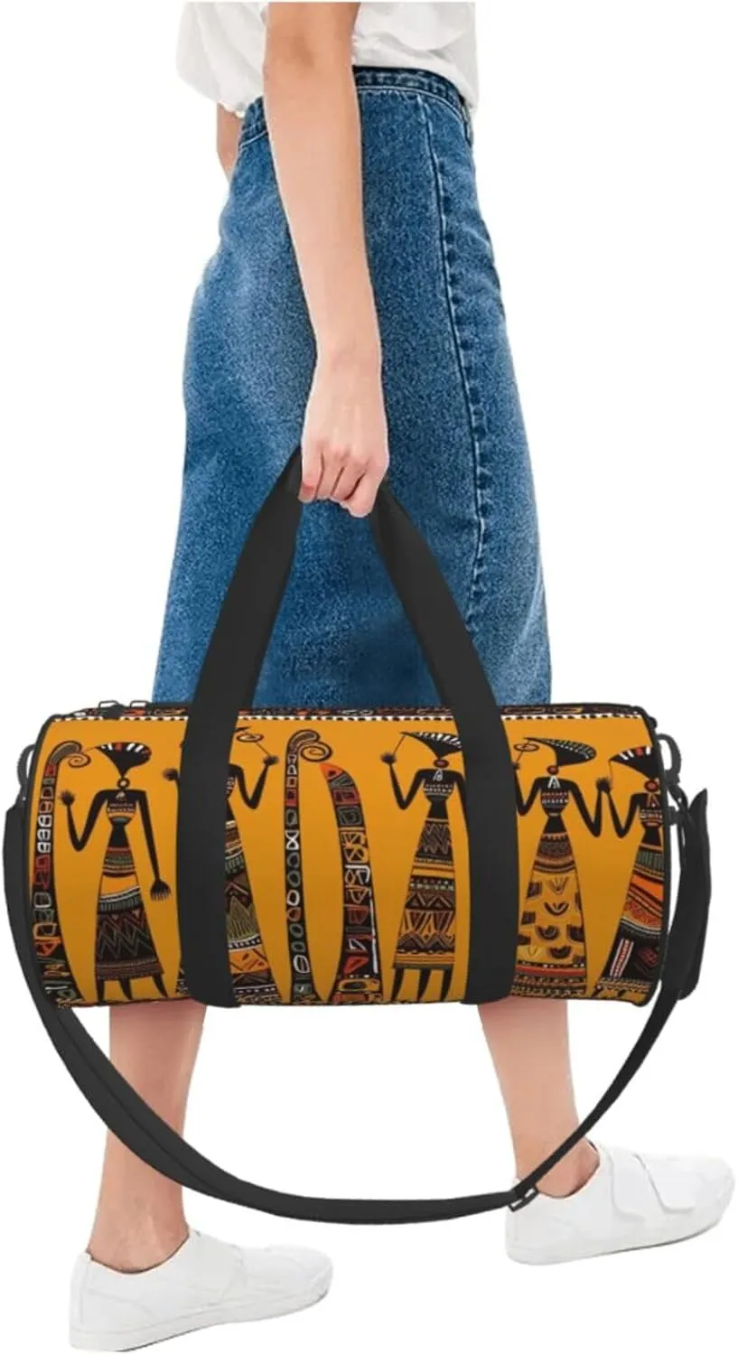 Travel Duffle Bag Weekender Bags For Men Women With Shoe Compartment Large Capacity Weekender Overnight Bag Creative African Culture2 Carry On Tote Bags Sport Gym Bag For Travel Yoga