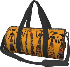 Travel Duffle Bag Weekender Bags For Men Women With Shoe Compartment Large Capacity Weekender Overnight Bag Creative African Culture2 Carry On Tote Bags Sport Gym Bag For Travel Yoga