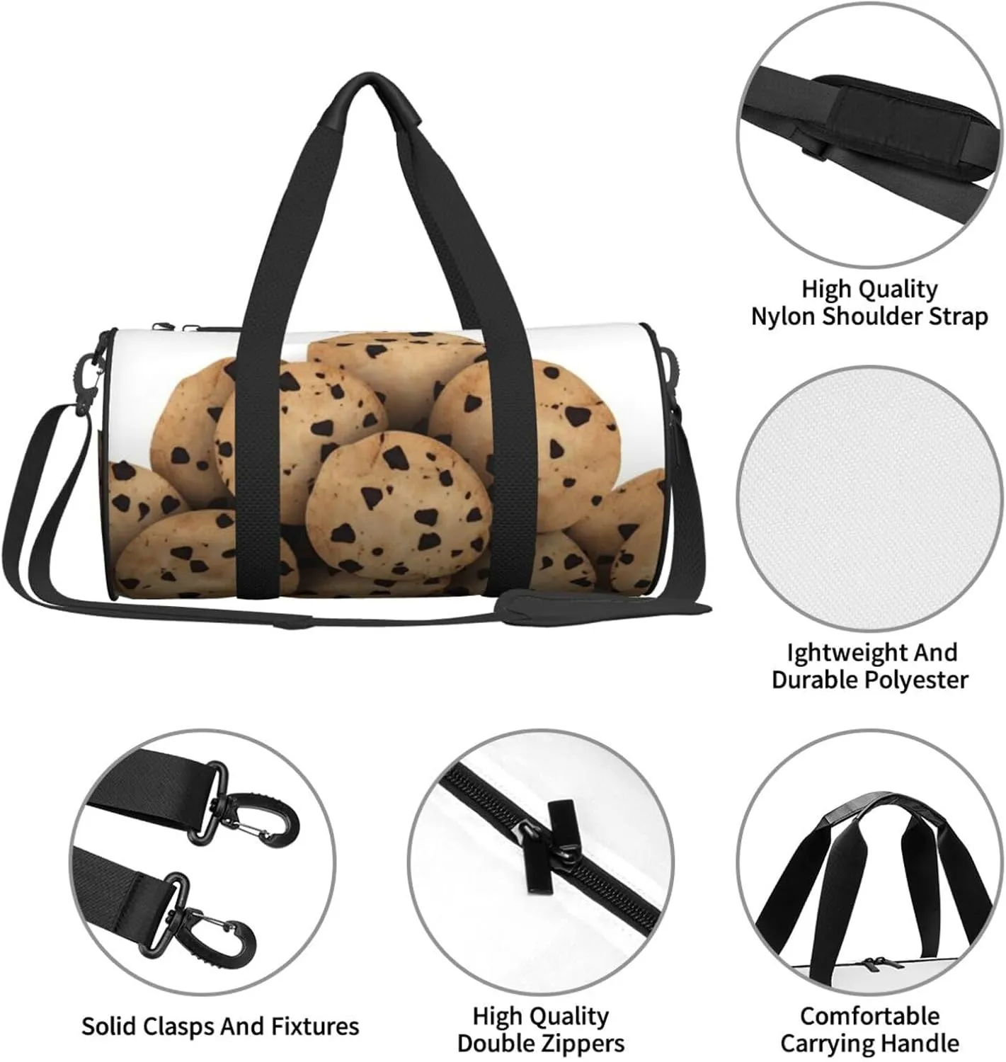Travel Duffle Bag Weekender Bags For Men Women With Shoe Compartment Large Capacity Weekender Overnight Bag Food Chip Biscuits Carry On Tote Bags Sport Gym Bag For Travel Yoga