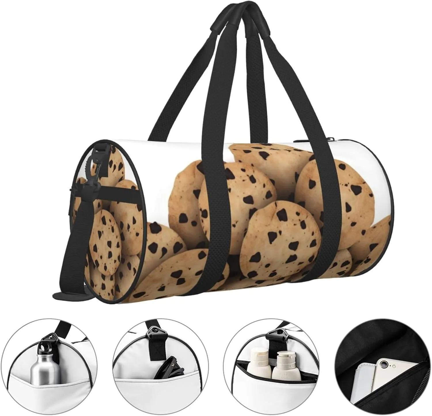 Travel Duffle Bag Weekender Bags For Men Women With Shoe Compartment Large Capacity Weekender Overnight Bag Food Chip Biscuits Carry On Tote Bags Sport Gym Bag For Travel Yoga