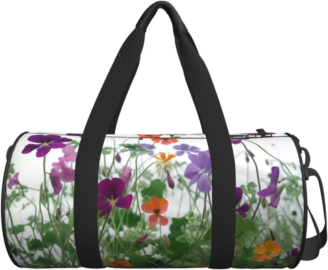 Travel Duffle Bag Weekender Bags For Men Women With Shoe Compartment Large Capacity Weekender Overnight Bag Garden Wildflowers Carry On Tote Bags Sport Gym Bag For Travel Yoga
