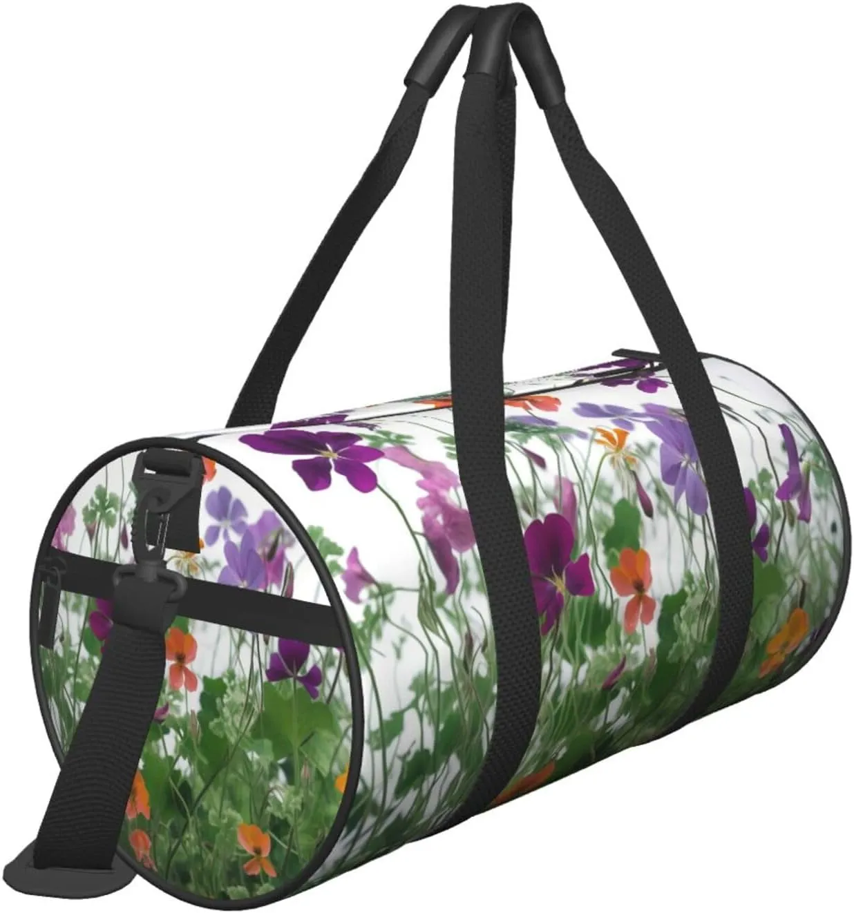 Travel Duffle Bag Weekender Bags For Men Women With Shoe Compartment Large Capacity Weekender Overnight Bag Garden Wildflowers Carry On Tote Bags Sport Gym Bag For Travel Yoga