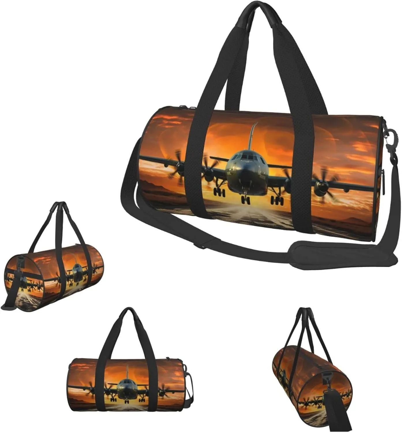 Travel Duffle Bag Weekender Bags For Men Women With Shoe Compartment Large Capacity Weekender Overnight Bag Plane Landing On Runways Carry On Tote Bags Sport Gym Bag For Travel Yoga
