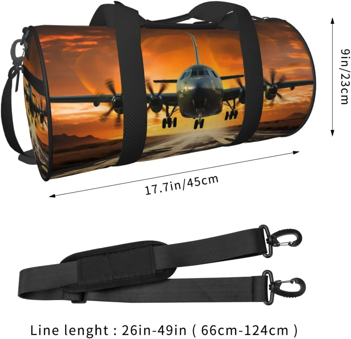 Travel Duffle Bag Weekender Bags For Men Women With Shoe Compartment Large Capacity Weekender Overnight Bag Plane Landing On Runways Carry On Tote Bags Sport Gym Bag For Travel Yoga