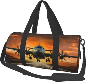 Travel Duffle Bag Weekender Bags For Men Women With Shoe Compartment Large Capacity Weekender Overnight Bag Plane Landing On Runways Carry On Tote Bags Sport Gym Bag For Travel Yoga
