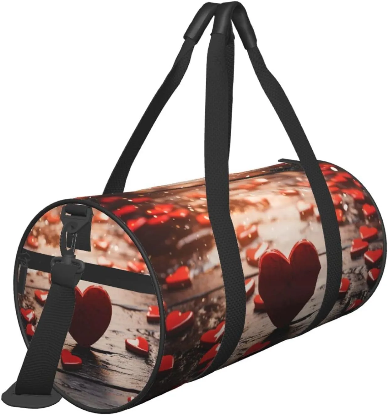 Travel Duffle Bag Weekender Bags For Men Women With Shoe Compartment Large Capacity Weekender Overnight Bag Red Romantic Of Hearts Carry On Tote Bags Sport Gym Bag For Travel Yoga