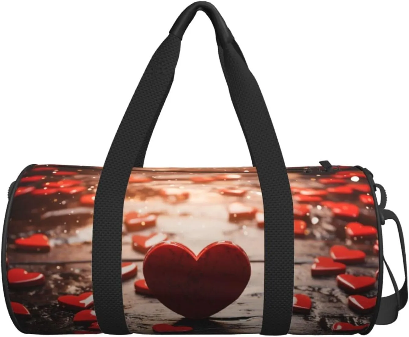 Travel Duffle Bag Weekender Bags For Men Women With Shoe Compartment Large Capacity Weekender Overnight Bag Red Romantic Of Hearts Carry On Tote Bags Sport Gym Bag For Travel Yoga