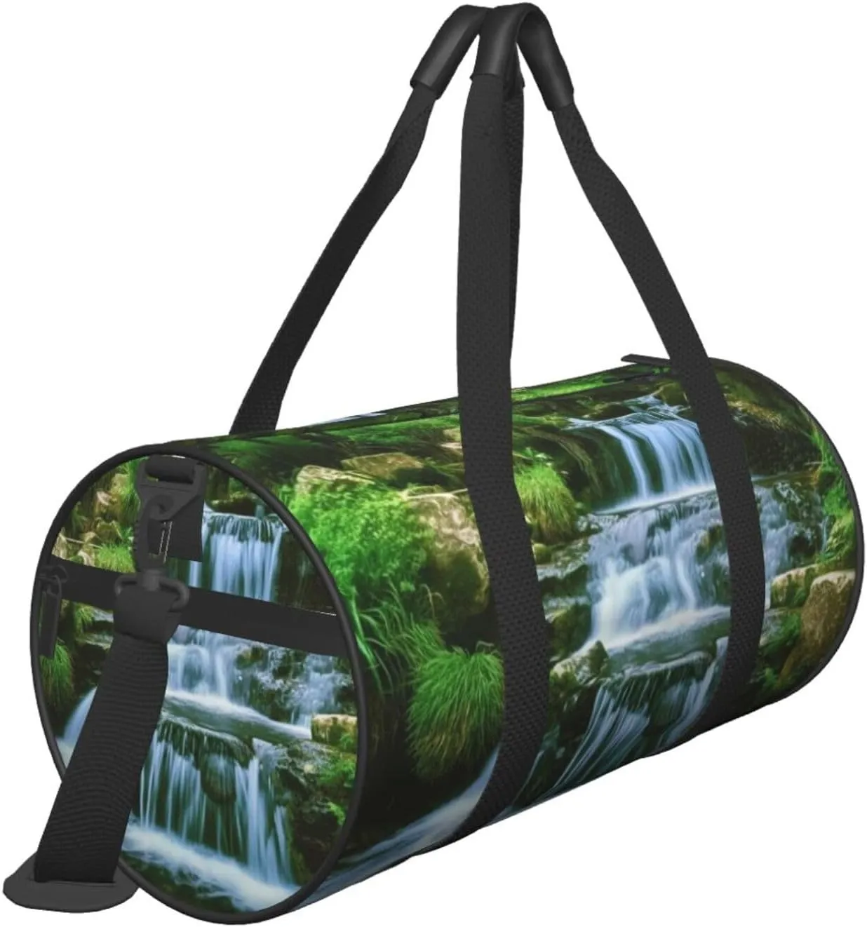 Travel Duffle Bag Weekender Bags for Men Women with Shoe Compartment Large Capacity Weekender Overnight Bag Waterfall Flowing Down Carry On Tote Bags Sport Gym Bag for Travel Yoga